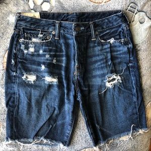 Abercrombie & Fitch men’s distressed jean shorts
